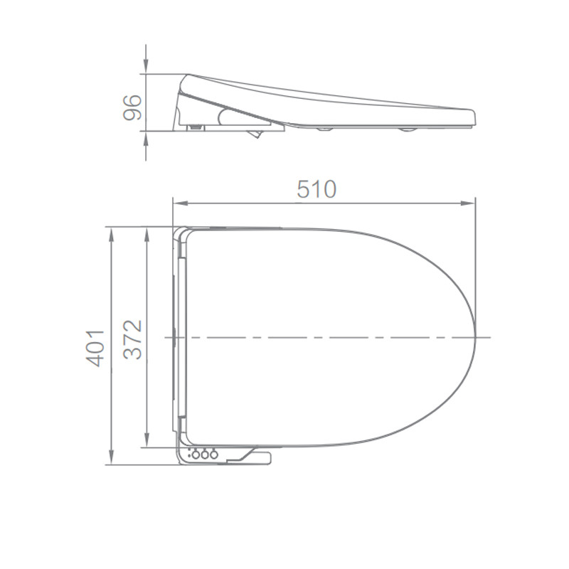 PP 900W Modern Smart Toilet Cover , Electronic Heated Toilet Seat Cover