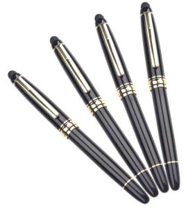 Quality Promotional gel ink metal roller pen personal logo luxury hotel metal pen with stylus ball pen wholesale