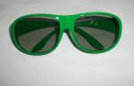 Green Linear Polarized 3D Glasses Plastic Eyewear For Movie