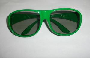 Quality Green Linear Polarized 3D Glasses Plastic Eyewear For Movie wholesale