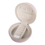Recyclable Round Portable Travel Jewelry Box For Christmas Gift Mini Size