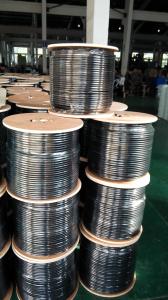 Quality RG6 Quad Shield Coaxial Cable CATV ROSH Standard Cable 34AWG Braiding Wire wholesale