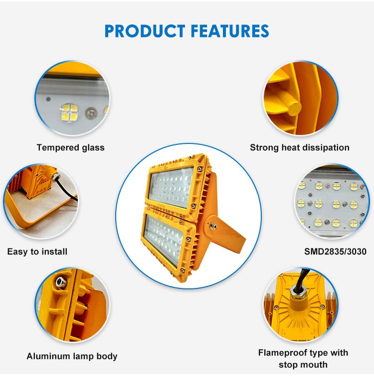 Portable Highlight LED Explosion Proof Lighting Antirust 400W