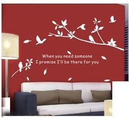 Quality Contemporary Custom Personalised Wall Decoration Flower Stickers / Wall Sticker Art wholesale