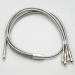 Y 1×4 Stainless Steel Laser Armored Fiber Optic Cable SMA905 High Power
