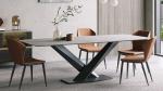 Wholesale Stylish Stainless Steel Dining Tables With Marble Surfaces