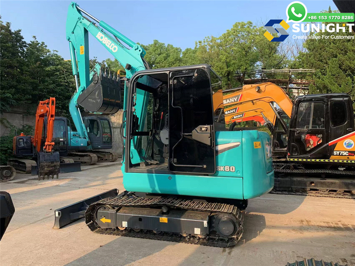 Excellent Condition Original Design Japanese Excavator Used 6 TON Kobelco 60 SK60 SK60-8 Mini Digger in Cheap Price