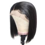 Short Black Human Hair Lace Front Bob Wigs Straight 10 Iches - 18 Inches