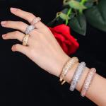 Fashion Cubic Zirconia Bracelet Bangle Chain Bracelets For Women Gold Silver