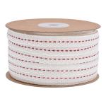 10mm*50y Cotton Stitched Edge Ribbon ISO9001 Custom Cotton Ribbon