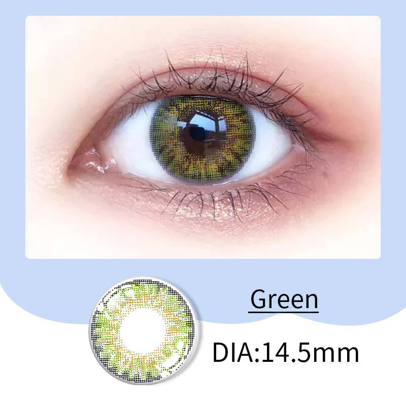 OEM Yearly gray green contact lenses Prescription Power Soft Eye