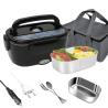 Buy cheap Customize Electric Lunch Boxes All Black Portable Heating Lunch Box from wholesalers