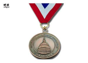Quality Customized Red Bronzed Medallion For Big Sport Event , Metal Style about 35g wholesale