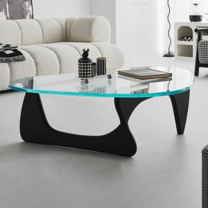 Quality Wooden Legs Glass Modern Coffee Table Eating Table Combination wholesale