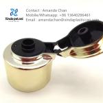 Aluminum Plastic Disc Flip Top Cap Gold Cap Plastic And Aluminum Cap on sale