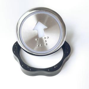 China Round Stainless Steel 32.5mm DC24V Braille Push Button Press Floor Button For Elevator Lift on sale
