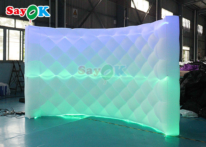 360 Inflatable Photo Booth Enclosure Backdrop Wall Led Changing Light Curved Inflable Photo Booth Wall