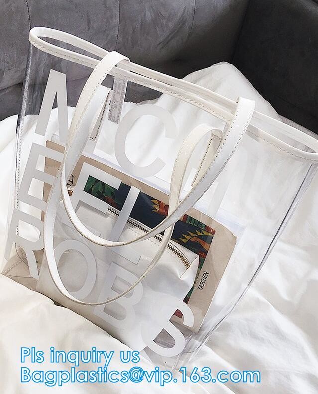plastic makeup pouch PVC portable cosmetic bag, pvc tube handle bags,pvc clear plastic handle bags,pvc pipe handle bag