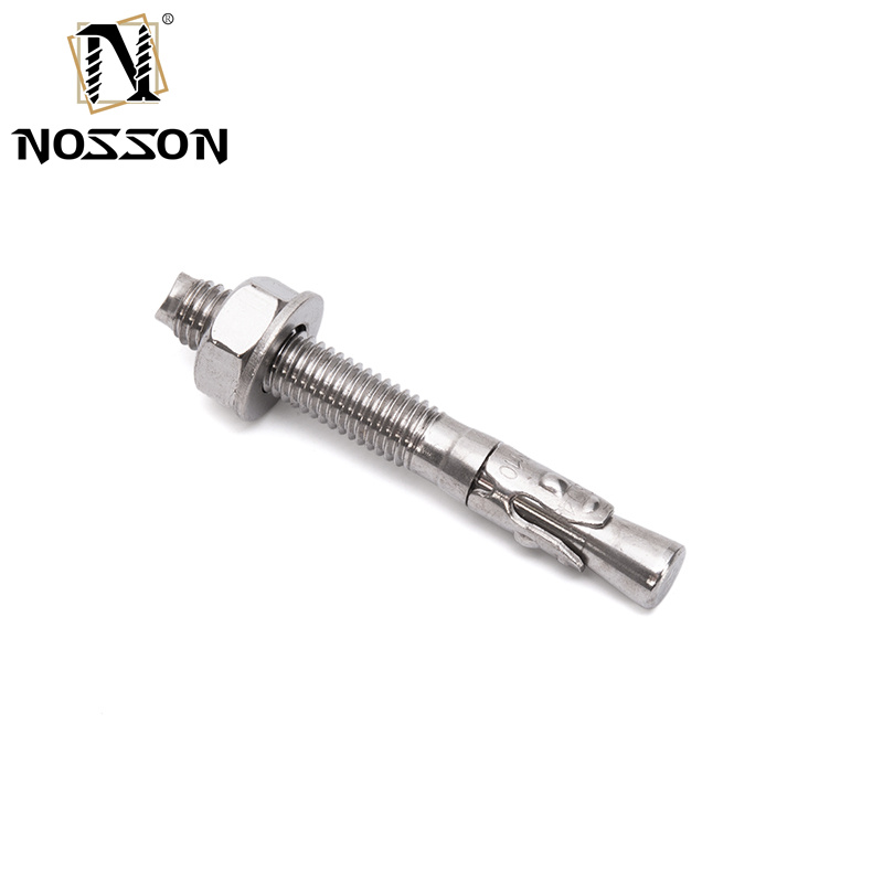 TiCN Coated M12*150mm Carbon Steel Gr4.8 Zinc Plated Wedge Anchor Bolt for High Capacity ISO Standard Applications