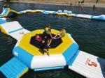 Inflatable Floating Water Obstacle Course / Water Park Playground Equipment