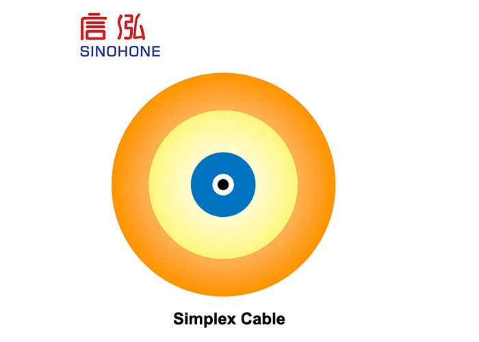 Digital Distribution Simplex Fiber Optic Cable , Aramid Yarn Fiber Optic Cable