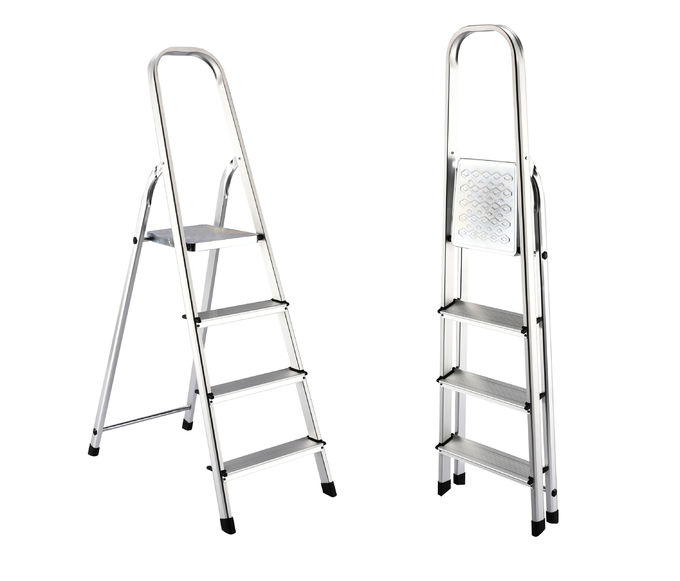 Outdoor Aluminum Step Ladder 4 Steps Aluminum Folding Step Stool