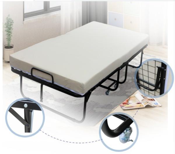 Horizontal Dormitory Folding Bed Steel Bunk Bed Sleek Home Furniture-bedroom