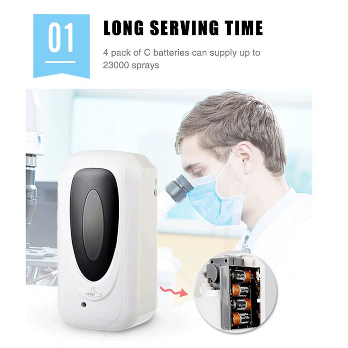 Hospital / School Foam Hand Sanitizer Dispenser Wall Mounted With Automatic Sensor
