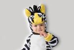 White Black Yellow Infant Baby Costumes Zany Zebra 6079 for Party