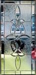 black chrome caming decorative glass