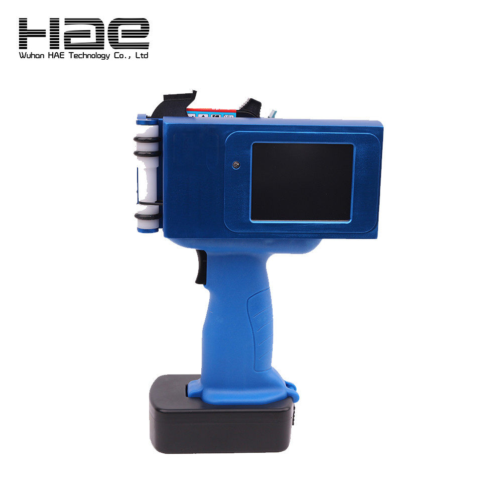Blue Touch Screen Handheld Inkjet Printer For Carton Mark Batch Coding Lot Number