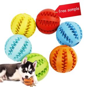 Quality Interactive Rubber Dog Ball Sustainable Soft Rubber Toy for Custom-made Pet Play wholesale