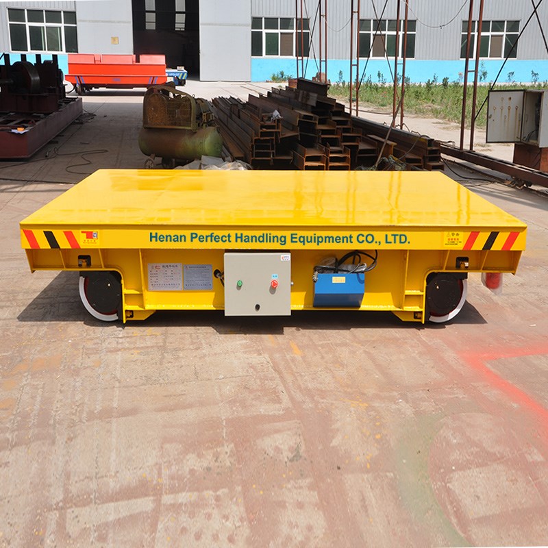 transfer platform mounted on rails