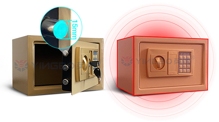 8.5L 31x20x20cm Electronic Digital Safe With 3 Bolts 2keys