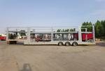 Durable 3 Axle Car Trailer For Long Distance Transport Double Star Tire Triangle