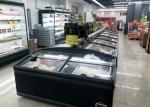 Freely Combined Supermarket Island Freezer for Ice Cream and Meat Display