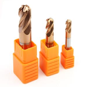 Quality HRC55 R4 Solid Carbide Ball Nose End Mills Round Milling Cutters wholesale