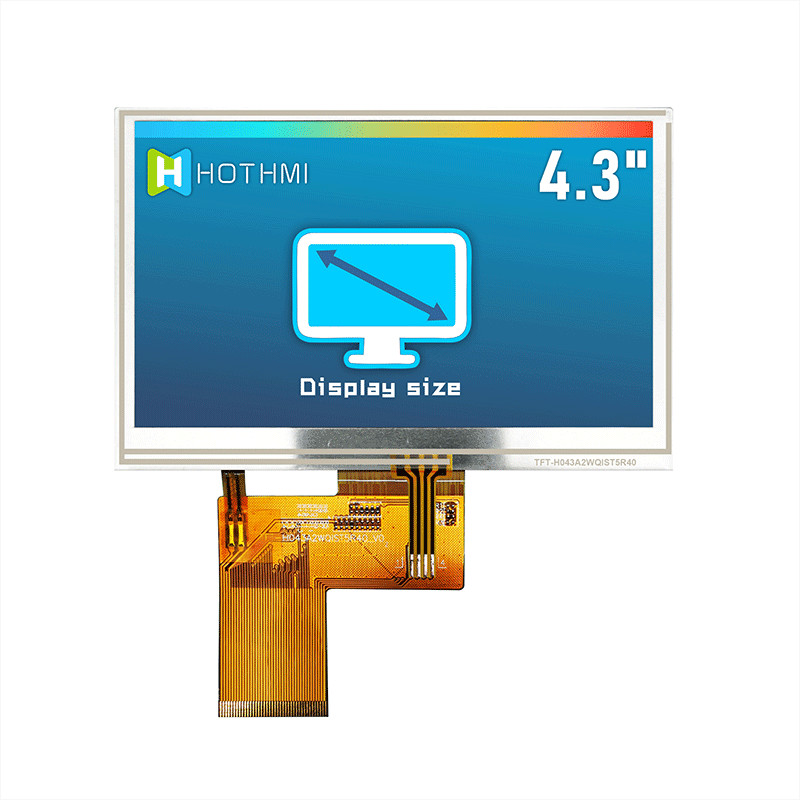 4.3" Inch Resistive Touch Panel Tft Lcd 480x272 Ips Lcd Monitors Tft Lcd Display Manufacturer