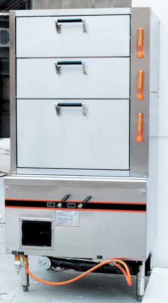 3 Door Full Commercial Electric Steamer / Stainless Steel Gas Steamer 900 * 820