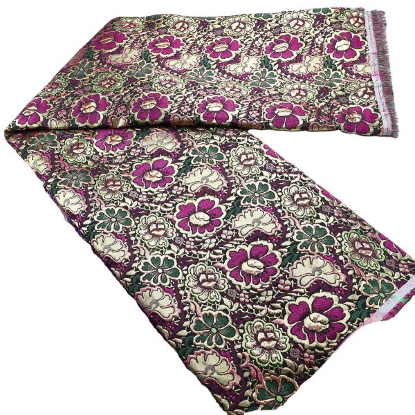 African Brocade Fabric Jacquard Damask Design Brocade Jacquard Fabric High