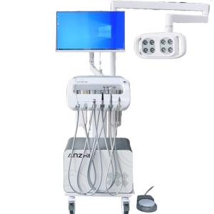 Quality Foshan Factory 550W Dental Mobile Cart Dental Clinic Portable Dental Unit With Lamp wholesale