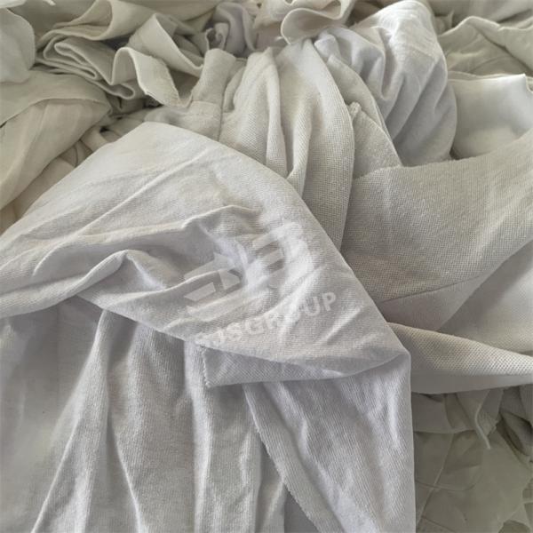 10kg 25kg Industeial white cotton Wiping Cloth Rags Cut reused White T Shirt