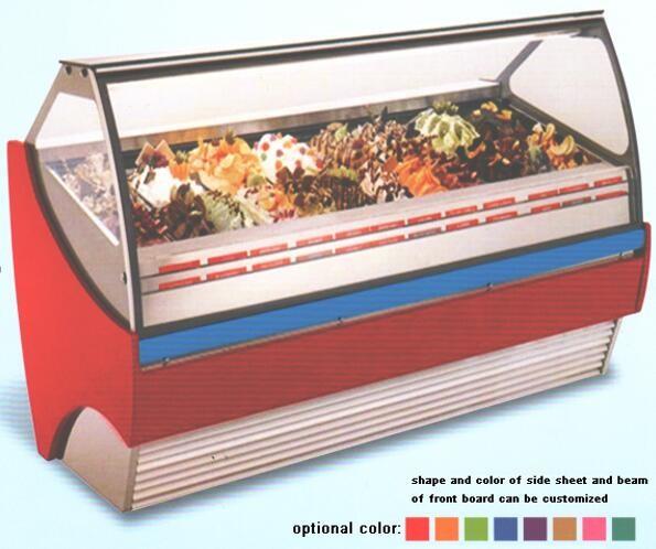 1920*1050*1300mm Length Ice Cream Display Freezer 600L Temperature -16 ~ -20℃