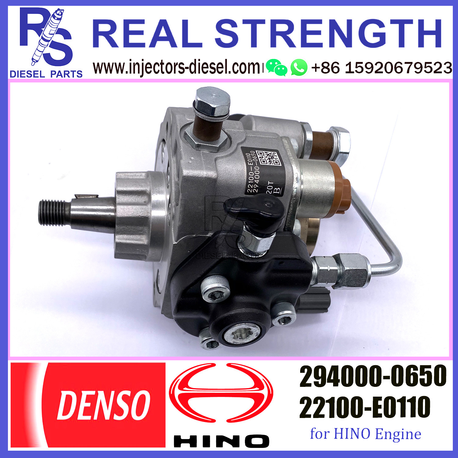 DENSO 294000-0650 Diesel Engine Fuel HP3 pump 294000-0650 22100-E0110 for HINO engine