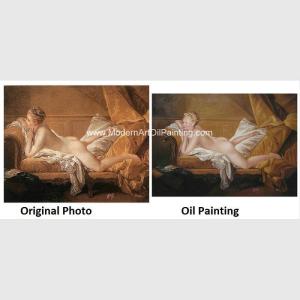 Quality Traditional Nude Woman Portrait / Canvas Art Portrait Brush Strokers Photo Montage wholesale