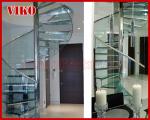 Spiral StaircaseVH35S Glass Railing Tread Glass Aluminum Stair Curved Glass