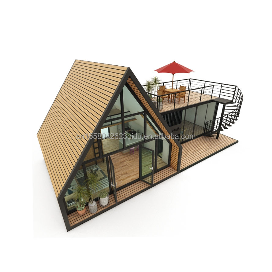 Modern Design Sandwich Panel Wooden Triangle House for Hotel Beach Sunroom Vacation Featuring Stylish Container Design