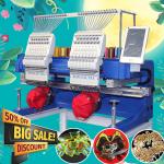 Cheapest embroidery machine prices holiauma best selling 2 head computer
