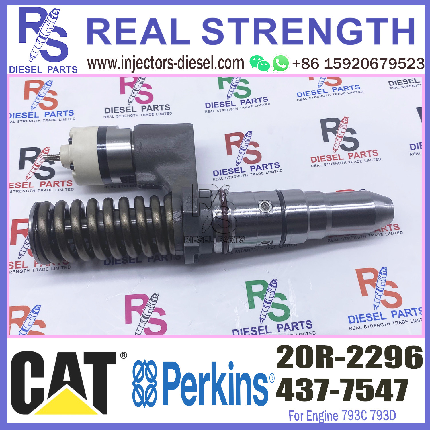 Construction Machinery Parts 20R-2296 Cat Reman Fuel Injector For CAT