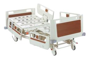 Quality Steel Frame Electrical ICU Hospital Bed With Wheels / Cpr Function wholesale
